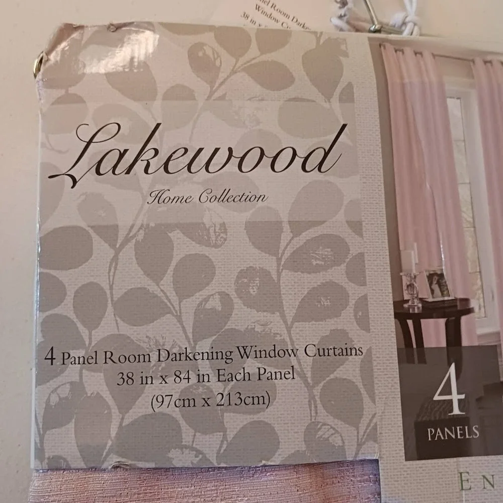 Room Darkening‎ Window Curtains NWT 38x84 panels energy efficient Lakewood Home